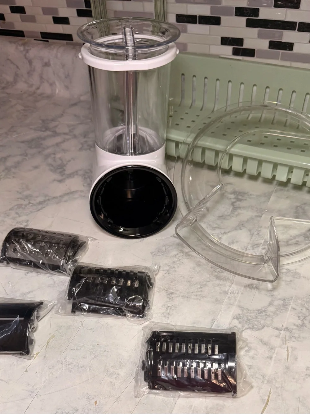 Unused 5 Blade Slicer Shredder Attachment & Pour Shield KitchenAid Stand Mixer